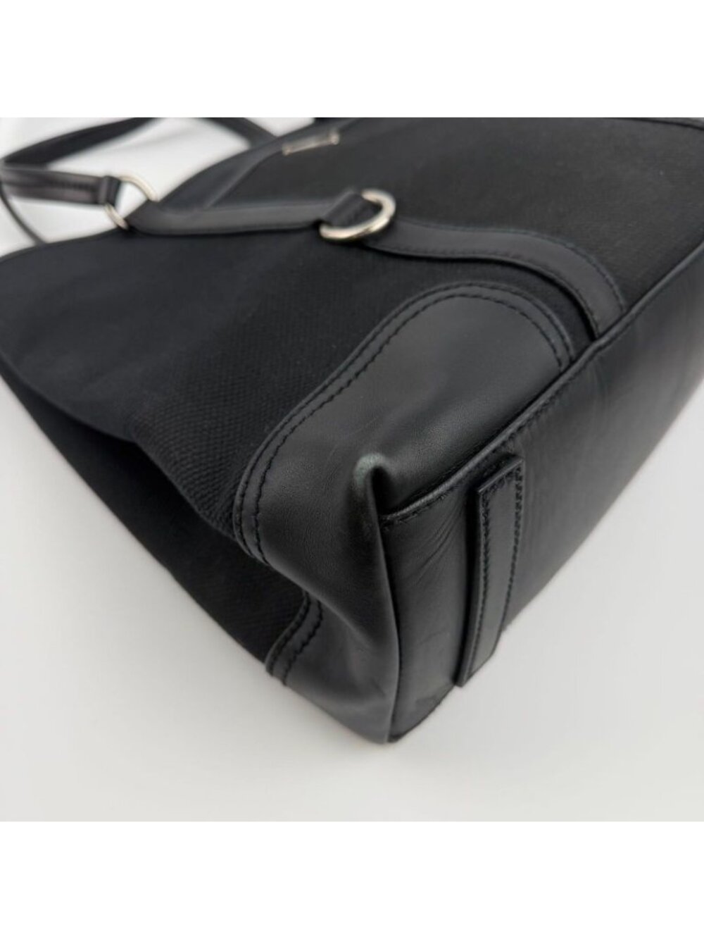 ★SOLD★ Prada Tote Black Canvas Vintage - Picture 10 of 16